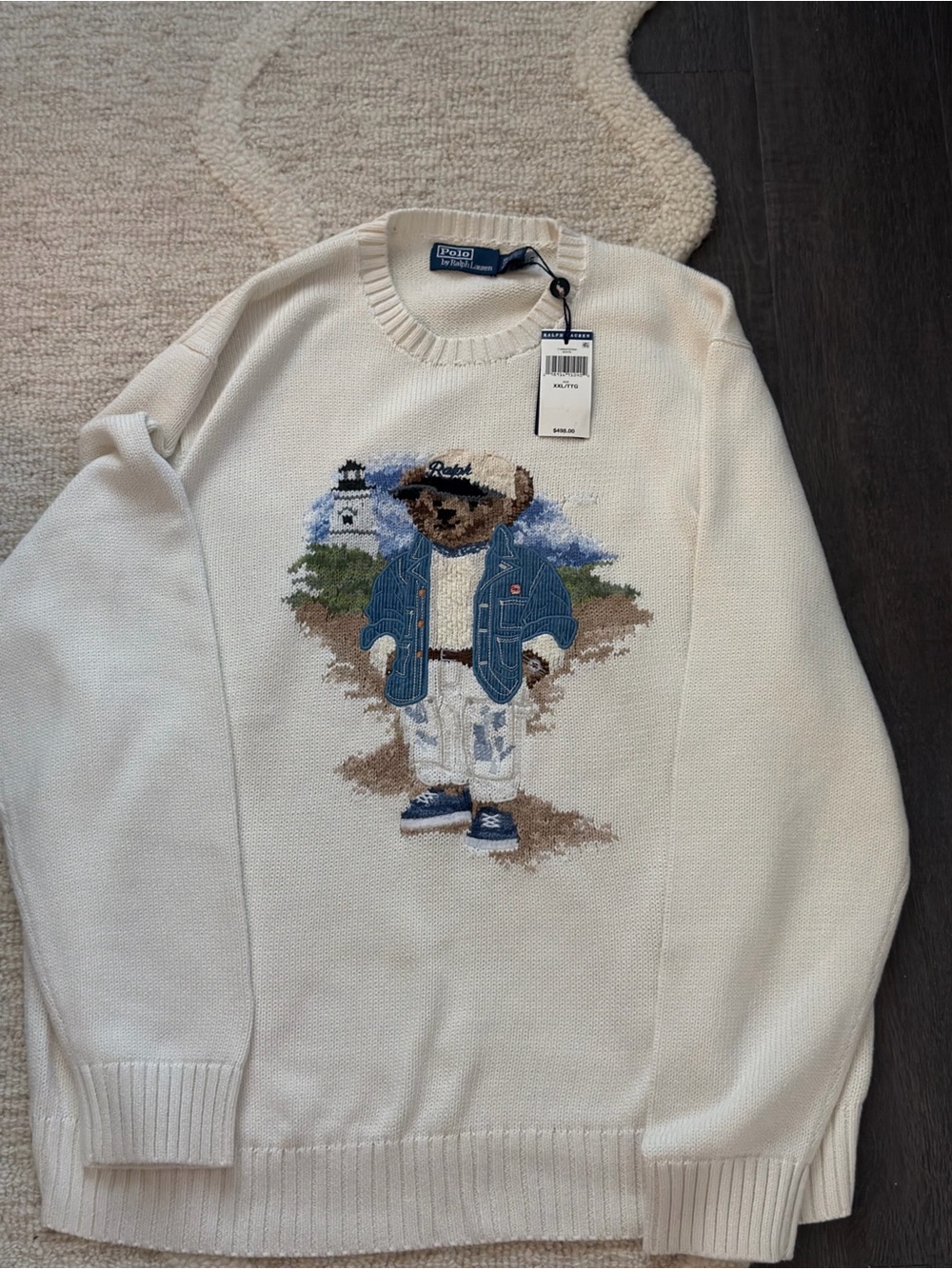NWT Ralph Lauren Cream Crewneck Sweater